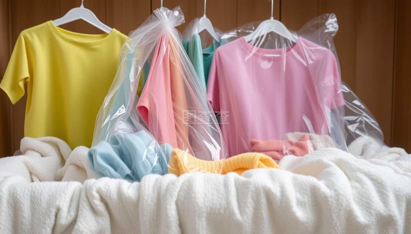 干洗后用塑料袋清洗衣服